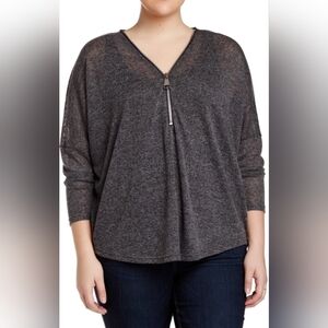 🍁 3/$15 Joan Vass Drop Shoulder Top Large